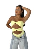 Body Feminino Nó Transpassado Duplo Suplex