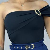 Body Feminino Ombro com Fivela Poliamida Suplex Look Elegante Orgânico bori body Verão Elegante
