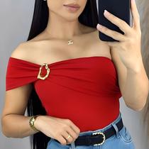 Body Feminino Ombro com Fivela Poliamida Suplex Look Elegante Orgânico bori body Verão Elegante