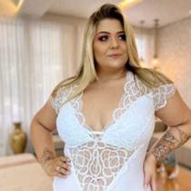 Body feminino plus size tule renda decote v faixa manga curta maçio