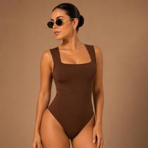 Body Feminino Regata Decote Quadrado Modelador Suplex Premium Tamanho Único Body Feminino Regata Decote Quadrado Modelador Suplex Premium Tamanho Único