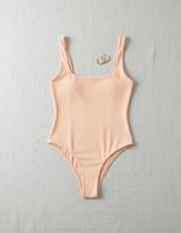 Body Feminino Regatinha Alça Grossa Básico Supplex Cor:Bege Body Feminino Regatinha Alça Grossa Básico Supplex Cor:Bege