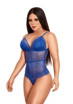 Body Feminino Renda Trabalhada com Fecho Abertura