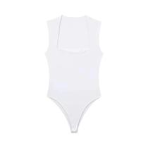Body Feminino Sexy Sem Mangas, Gola Quadrada - Playsuit Skinny com Botão de Pressão Body Feminino Sexy Sem Mangas, Gola Quadrada - Playsuit Skinny com Botão de Pressão