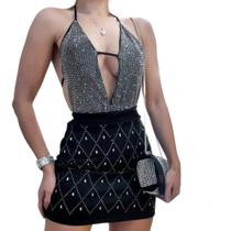 Body Festa Brilho Balada Elegante