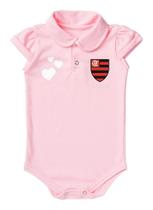Body Flamengo Polo Rosa Torcida Baby Body Flamengo Polo Rosa Torcida Baby