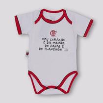 Body Flamengo Shield Branco e Vermelho