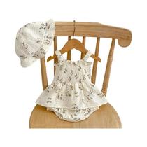 Body Floral de Linho para Bebês - Conjunto Verão Infantil Recém-nascido