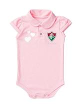 Body Fluminense Polo Rosa Torcida Baby Body Fluminense Polo Rosa Torcida Baby