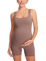 Body Gestante MOMANDA Regata com Shorts Marrom XL