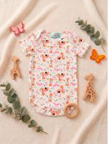 Body Girafinha Manga Curta em Suedine 100 Algodão RN ao GG Body Girafinha Manga Curta em Suedine 100 Algodão RN ao GG