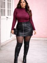 Body Gola Alta Feminina Renda Manga Longa Body Gola Alta Feminina Renda Manga Longa