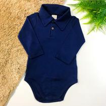 Body gola polo manga longa Body gola polo manga longa