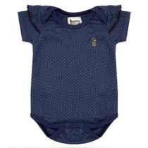 Body Gorette The Cat Manga Curta Com Pom Pom Azul Marinho