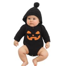 Body Halloween Abóbora com Capuz Papilloo