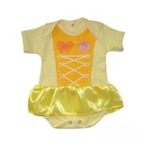 Body Halloween Fantasia da Princesa Bela Para Bebê Body Halloween Fantasia da Princesa Bela Para Bebê