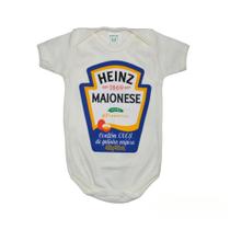 Body Halloween Fantasia de Maionese Para Bebê Manga Curta Body Halloween Fantasia de Maionese Para Bebê Manga Curta