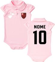 Body Ifantil do Flamengo Original Rosa Personalizado Com Nome Polo bory bori roupinha time Body Ifantil do Flamengo Original Rosa Personalizado Com Nome Polo bory bori roupinha time