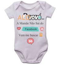 Body infantil alô vovó roupinha de bebê divertido fofo bori