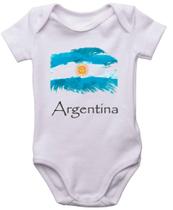 Body Infantil Argentina Bandeira País