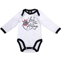 Body Infantil Bebe Corinthians Manga Longa Licenciado Love You Always Spr Sports - Kappa 10015m