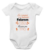 Body infantil bebê Eu peço pro titio