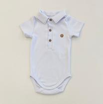 Body Infantil Bebe Grow Up Polo Branco Verão Moda Kids Body Infantil Bebe Grow Up Polo Branco Verão Moda Kids