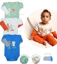 Body Infantil Bebê Manga Longa Jungle - Pé de Amor Body Infantil Bebê Manga Longa Jungle - Pé de Amor