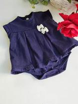 Body Infantil Bebê Menina Com Vestido Baby Blue