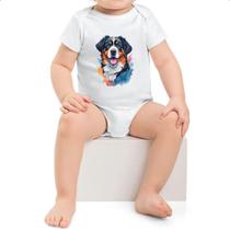 Body infantil Boiadeiro de Berna Watercolor Arte