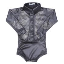 Body Infantil Bordado com Strass Preto Country City 36876