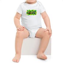 Body infantil Brasil Splash Elementos Escrita Body infantil Brasil Splash Elementos Escrita