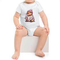 Body infantil Capivara tomando milk shake Body infantil Capivara tomando milk shake