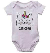 Body infantil caticorn gatocornio roupinha de bebê bori bodi