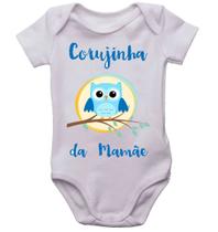 Body infantil corujinha da mamãe roupa de bebê bori menino