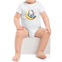 Body infantil Cute Coelho dormindo na Lua