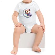 Body infantil Cute Coruja dormindo na Lua