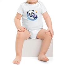 Body infantil Cute Panda dormindo na Lua