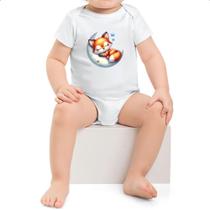 Body infantil Cute Raposa dormindo na Lua