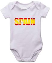 Body Infantil Espanha Spain Bandeira País Escrita