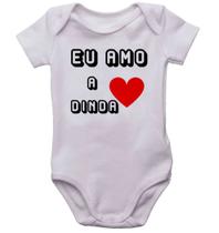 Body infantil eu amo a dinda bebê neném bodi bori madrinha