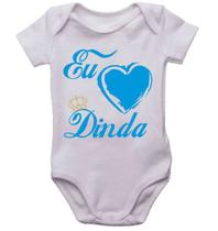 Body infantil eu amo dinda bori bodi bebê nénem madrinha