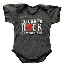 Body Infantil - Eu Curto Rock com o Papai - Estilo e Conforto para Bebês