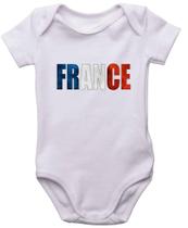 Body Infantil França France Bandeira País Escrita