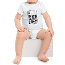 Body infantil Geometric Skull Caveira Body infantil Geometric Skull Caveira