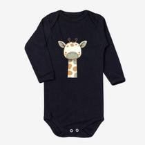 Body Infantil Girafa Manga Comprida Algodão P ao GG Body Infantil Girafa Manga Comprida Algodão P ao GG