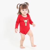 Body Infantil Girafa Manga Comprida Algodão P ao GG