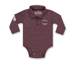 Body infantil gola polo - Bordo Body infantil gola polo - Bordo