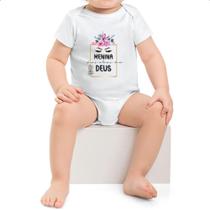 Body infantil Gospel Menina olhos Deus