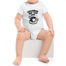 Body infantil Grazadeus que tem cafe Body infantil Grazadeus que tem cafe